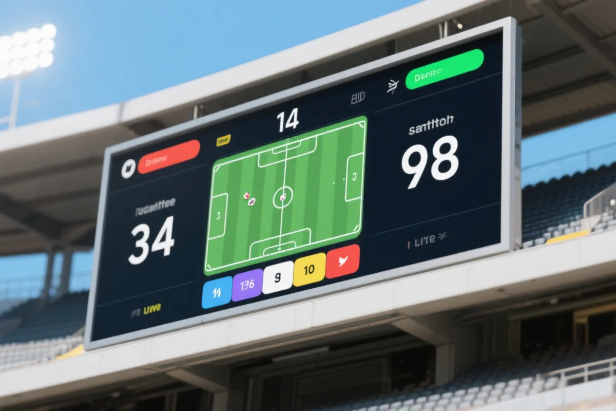 世界杯实时比分面板示意